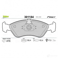 Тормозные колодки дисковые, комплект VALEO 3276423011849 1BZ0 FI 223454 301184 - Изображение 2