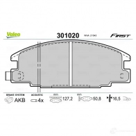 Тормозные колодки дисковые, комплект VALEO 3276423010200 301020 UYR6FS P 223376 - Изображение 2