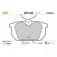 Тормозные колодки дисковые, комплект VALEO 8QT ZOIR 3276423011429 301142 223441 - Изображение 6