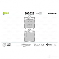 Тормозные колодки дисковые, комплект VALEO 302028 91W 2Q 3276423020285 1205902116 - Изображение 2