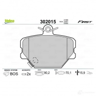 Тормозные колодки дисковые, комплект VALEO 2P BK7 302015 3276423020155 1205901958 - Изображение 2
