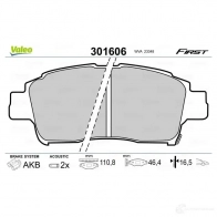 Тормозные колодки дисковые, комплект VALEO NQWSL G 3276423016066 301606 223589 - Изображение 2