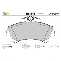 Тормозные колодки дисковые, комплект VALEO SR NRP9U 301318 3276423013188 223486 - Изображение 2