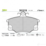 Тормозные колодки дисковые, комплект VALEO 301219 3276423012198 V2 5HUI 223457 - Изображение 2