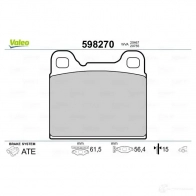 Тормозные колодки дисковые, комплект VALEO 2 0467 232782 598270 DVVF9 - Изображение 2