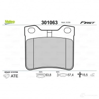Тормозные колодки дисковые, комплект VALEO 3276423010637 301063 223410 7E7 8OBI - Изображение 6