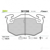 Тормозные колодки дисковые, комплект VALEO 301396 3276423013966 0LN 82 223505 - Изображение 6