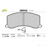 Тормозные колодки дисковые, комплект VALEO 8 5JMNM 233251 3276425988309 598830 - Изображение 2