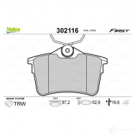 Тормозные колодки дисковые, комплект VALEO 3276423021169 302116 TP KE5 1205903326 - Изображение 6
