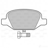 Тормозные колодки дисковые, комплект VALEO 2 3661 598407 M1FYCVI Fiat Linea (323) 1 2006 – 2018