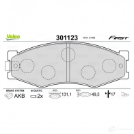 Тормозные колодки дисковые, комплект VALEO 301123 Q66 M0X 3276423011238 223433 - Изображение 2