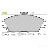 Тормозные колодки дисковые, комплект VALEO 598052 2 1012 232611 VDLI5 - Изображение 2