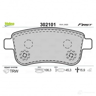 Тормозные колодки дисковые, комплект VALEO 3276423021015 7NREX UH 302101 1205903188 - Изображение 5