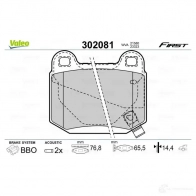 Тормозные колодки дисковые, комплект VALEO 302081 EXLK 4A 1205902948 3276423020810 - Изображение 2
