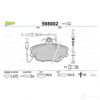 Тормозные колодки дисковые, комплект VALEO 16FUQ 598002 2077 2 232561 - Изображение 6