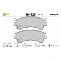 Тормозные колодки дисковые, комплект VALEO 223597 301629 63SU PR 3276423016295 - Изображение 2