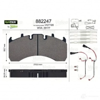 Тормозные колодки дисковые, комплект VALEO 245474 UOLVQ2Z 2 9177 882247 - Изображение 2