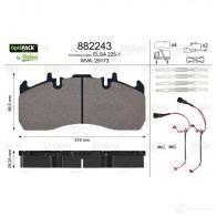 Тормозные колодки дисковые, комплект VALEO 2 9173 245470 2EWRK0F 882243 - Изображение 4