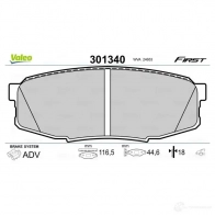 Тормозные колодки дисковые, комплект VALEO 1205895676 301340 3276423013409 T DJZH - Изображение 2