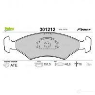 Тормозные колодки дисковые, комплект VALEO 301212 AQ J8L06 3276423012129 223455 - Изображение 2