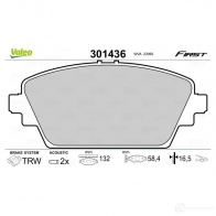 Тормозные колодки дисковые, комплект VALEO 223522 3276423014369 301436 H U55GWA - Изображение 2