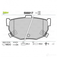 Тормозные колодки дисковые, комплект VALEO C91IM TB 3276425988170 233238 598817 - Изображение 2