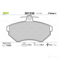 Тормозные колодки дисковые, комплект VALEO 301330 223490 3276423013300 OC32QG 8 - Изображение 2