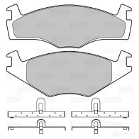 Тормозные колодки дисковые, комплект VALEO 598258 Volkswagen Polo (6V5) 3 Универсал 1.7 SDI 57 л.с. 1997 – 2001 208 87 GLADJJ