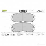 Тормозные колодки дисковые, комплект VALEO 1WA ACV3 301625 223595 3276423016257 - Изображение 2