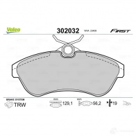 Тормозные колодки дисковые, комплект VALEO 302032 3276423020322 A ENSH 1205902190 - Изображение 2