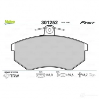 Тормозные колодки дисковые, комплект VALEO GH9 XXE 3276423012525 301252 223461 - Изображение 7