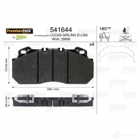 Тормозные колодки, комплект VALEO 230087 2 9090 P835S 541644 - Изображение 5