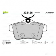 Тормозные колодки дисковые, комплект VALEO G AOSP 302126 1205903466 3276423021268 - Изображение 6
