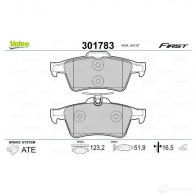 Тормозные колодки дисковые, комплект VALEO 223664 CB7HT JN 3276423017834 301783 - Изображение 6