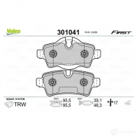 Тормозные колодки дисковые, комплект VALEO 3276423010415 223394 N WT0H0H 301041 - Изображение 2