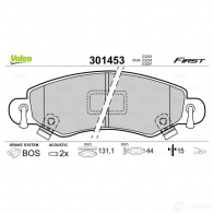 Тормозные колодки дисковые, комплект VALEO 3276423014536 301453 022 77 1205896508 - Изображение 2
