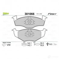 Тормозные колодки дисковые, комплект VALEO VD 9M96 3276423010668 301066 223413 - Изображение 2