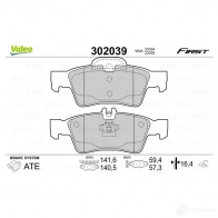 Тормозные колодки дисковые, комплект VALEO 302039 J9F 6X 1205902254 3276423020391 - Изображение 2