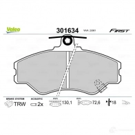 Тормозные колодки дисковые, комплект VALEO NF02 9 301634 3276423016349 223598 - Изображение 2