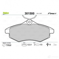 Тормозные колодки дисковые, комплект VALEO 223553 B FXZWN4 3276423015007 301500 - Изображение 6