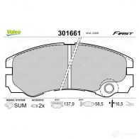 Тормозные колодки дисковые, комплект VALEO 3276423016615 223612 301661 TFB DGQZ - Изображение 2