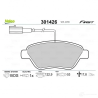 Тормозные колодки дисковые, комплект VALEO Y3 6T6 3276423014260 301426 223516 - Изображение 7