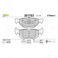 Тормозные колодки дисковые, комплект VALEO 301703 3276423017032 223629 S0 J4FX - Изображение 6