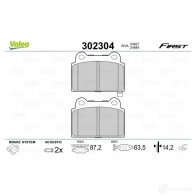 Тормозные колодки дисковые, комплект VALEO 302304 1437856177 RT BTEIC - Изображение 2
