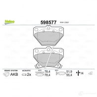 Тормозные колодки дисковые, комплект VALEO 3276425985773 9Z92 E 598577 233036 - Изображение 2