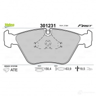 Тормозные колодки дисковые, комплект VALEO R FZV9 301231 223458 3276423012310 - Изображение 2