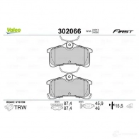 Тормозные колодки дисковые, комплект VALEO 1205902758 302066 TDJN T 3276423020667 - Изображение 2