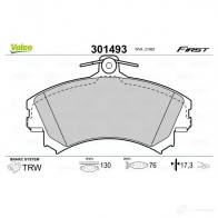 Тормозные колодки дисковые, комплект VALEO H M8UUCG 301493 223551 3276423014932 - Изображение 2