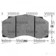 Тормозные колодки, комплект VALEO 541674 SD6I8 230109 2907 7