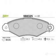 Тормозные колодки дисковые, комплект VALEO XUZIG6I 21 980 598325 232824 - Изображение 2